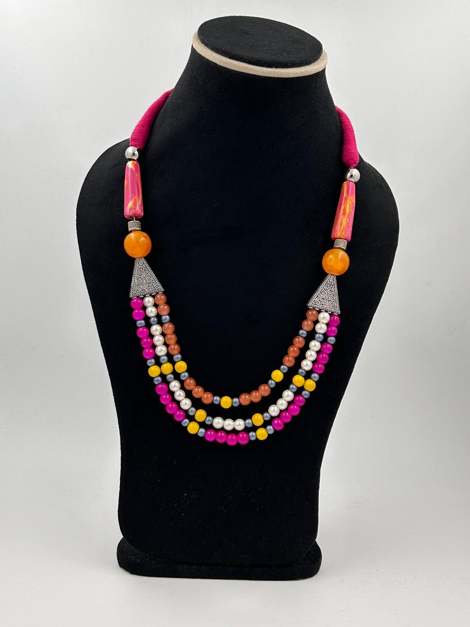 Leheri Multicolor Beads Necklace Set