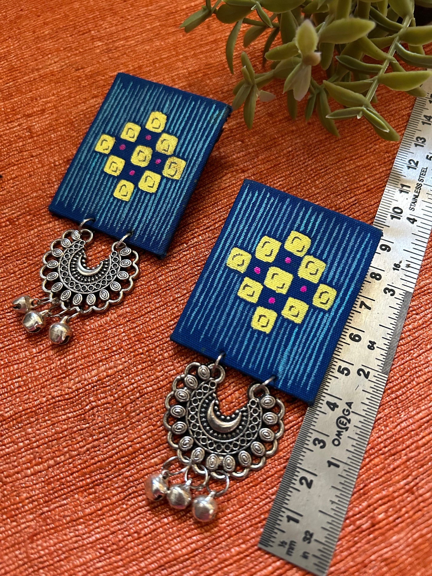 Ankana Blue Fabric Earrings