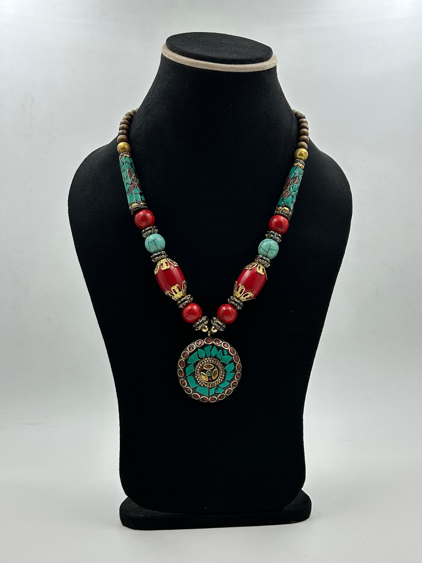 Bhavini Green Tibetan Necklace