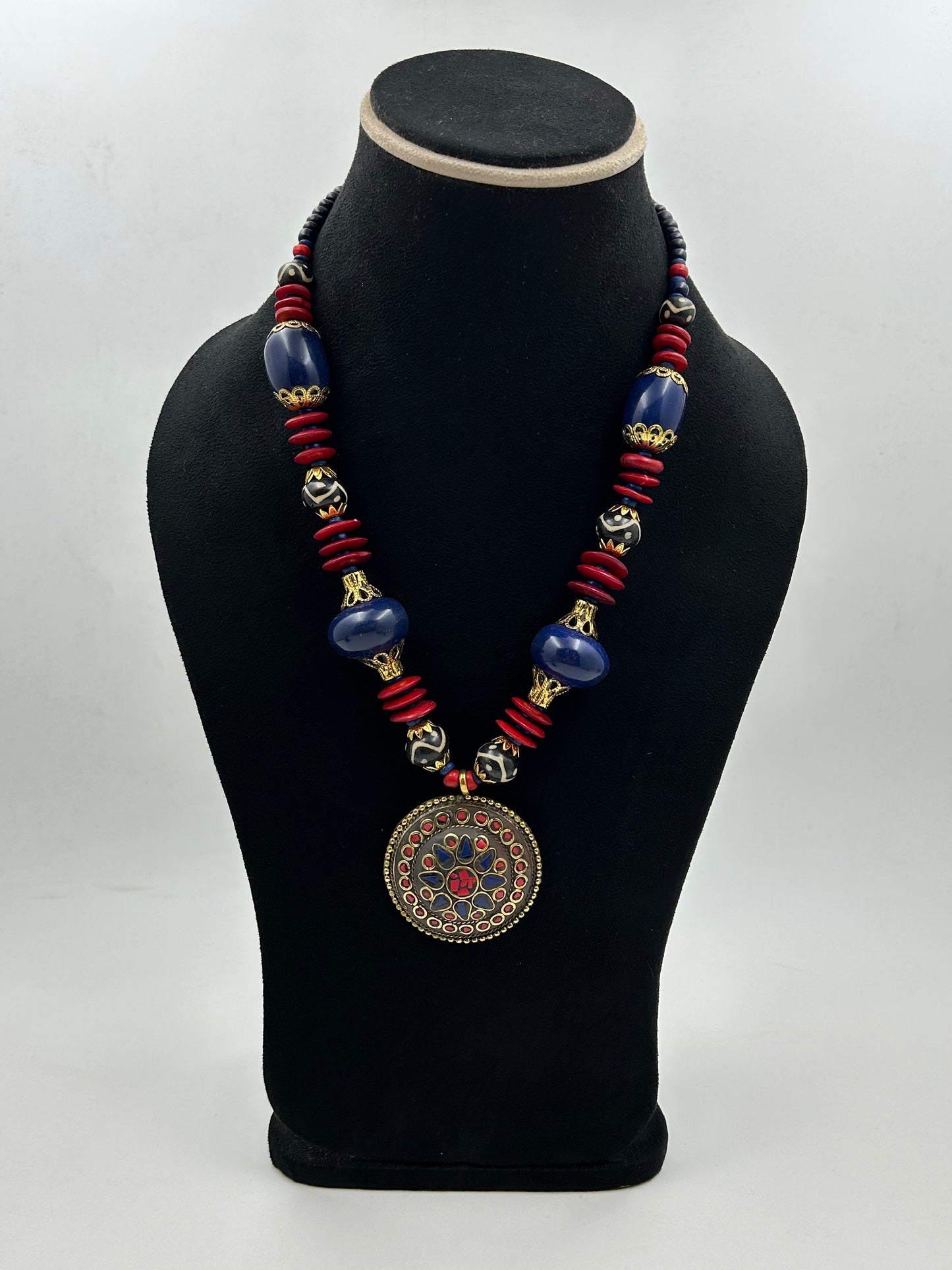 Bhavni Blue Tibetan Necklace