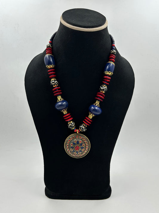 Bhavni Blue Tibetan Necklace