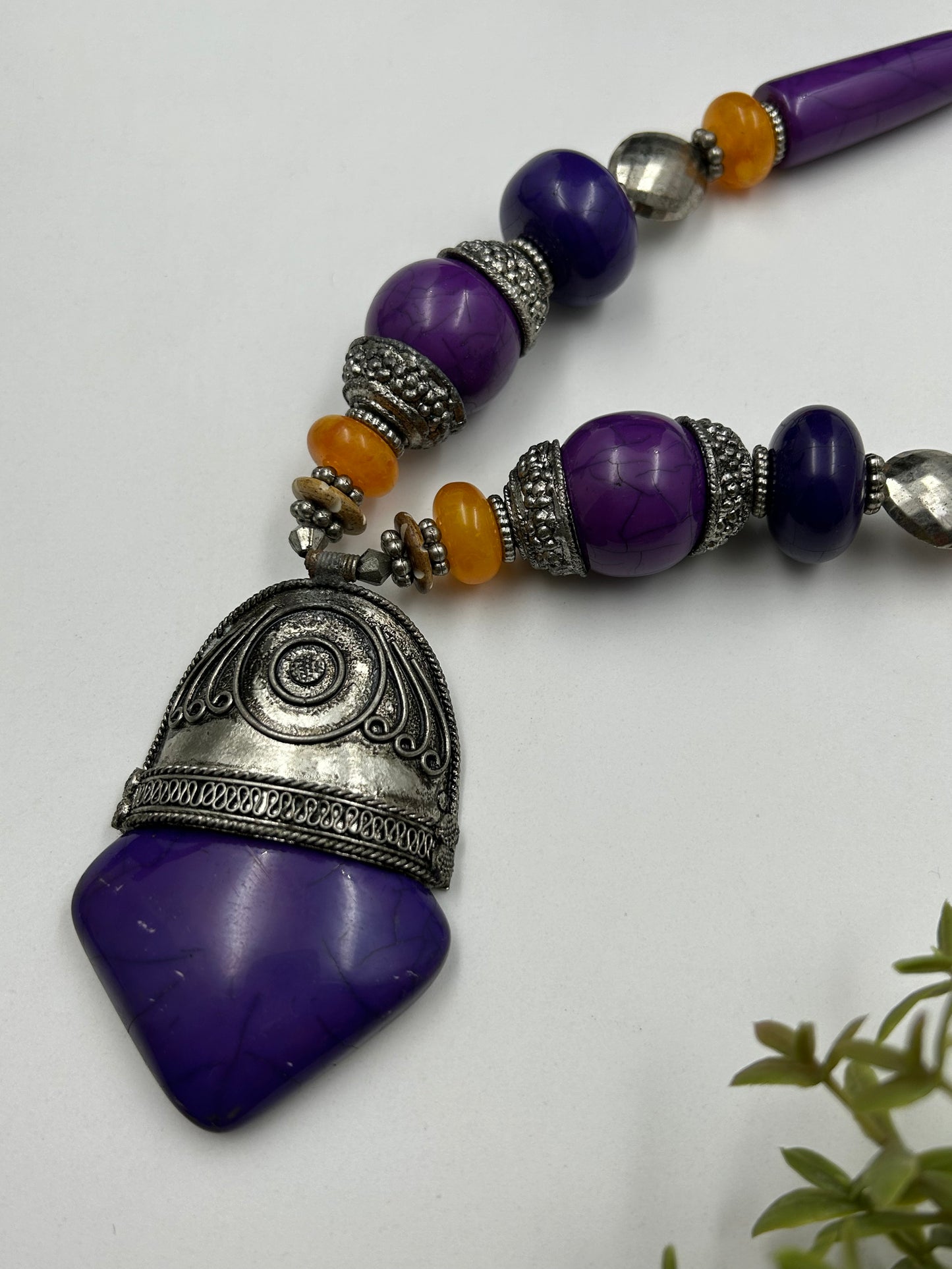 Tanirika Purple Tibetan Necklace