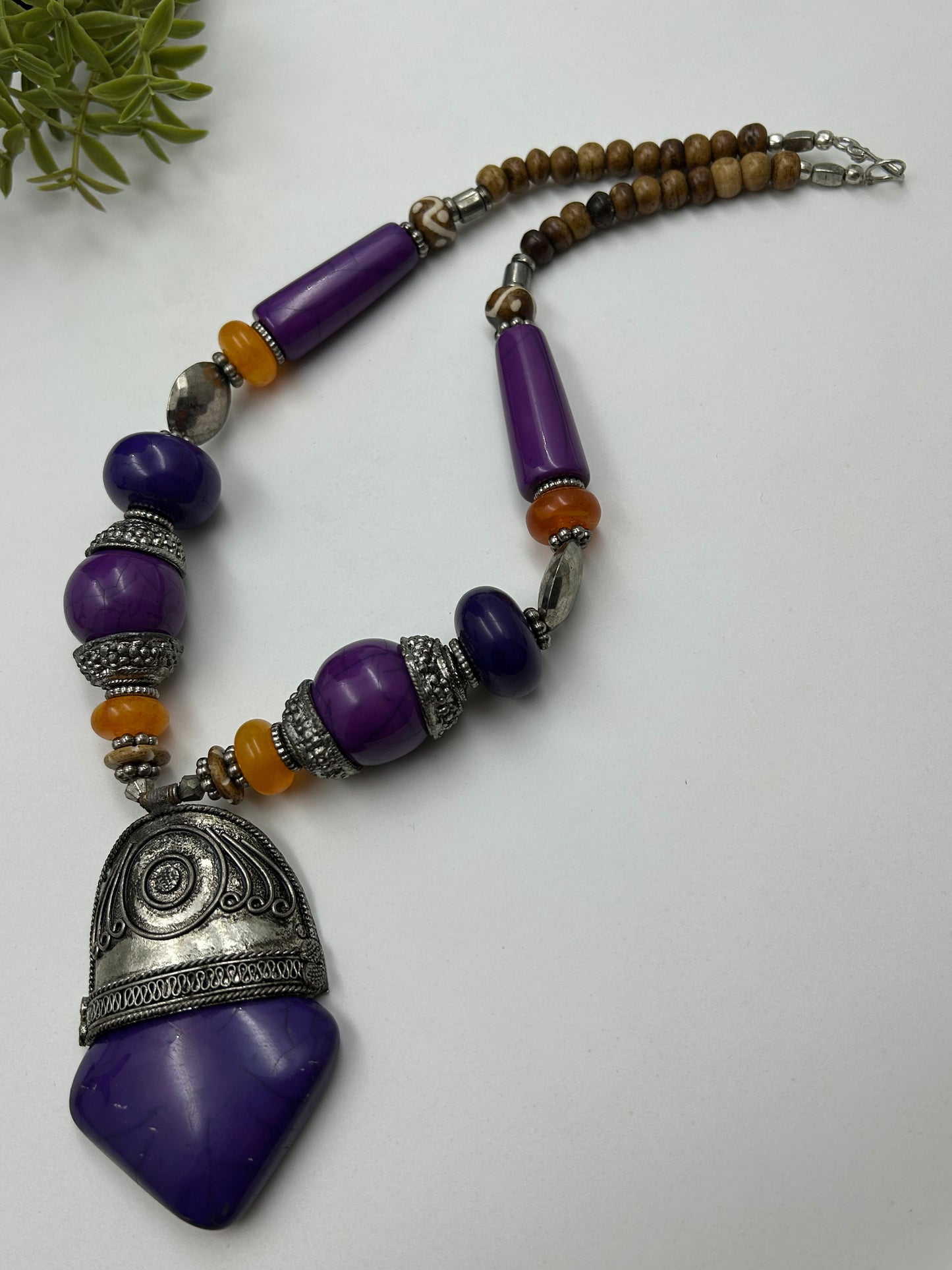 Tanirika Purple Tibetan Necklace