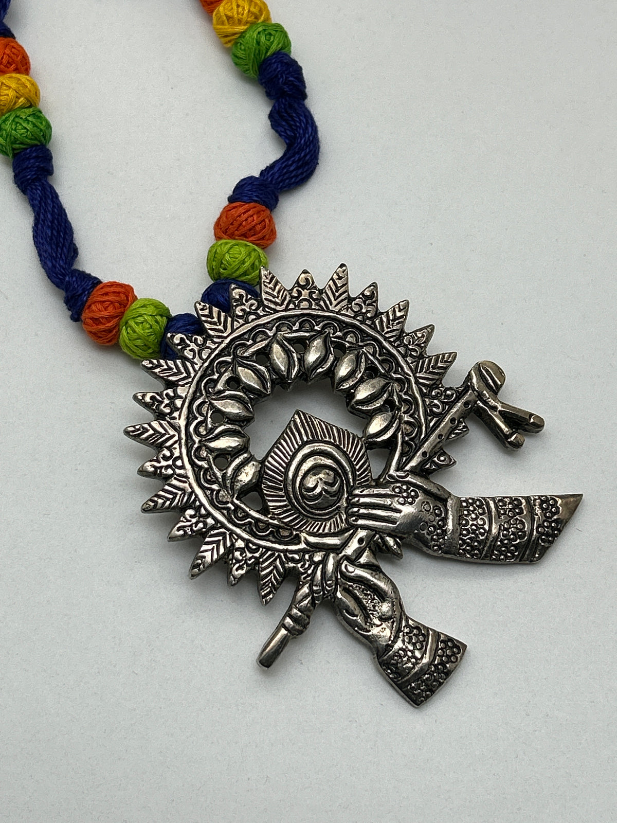 Mayura Blue Dokra Necklace
