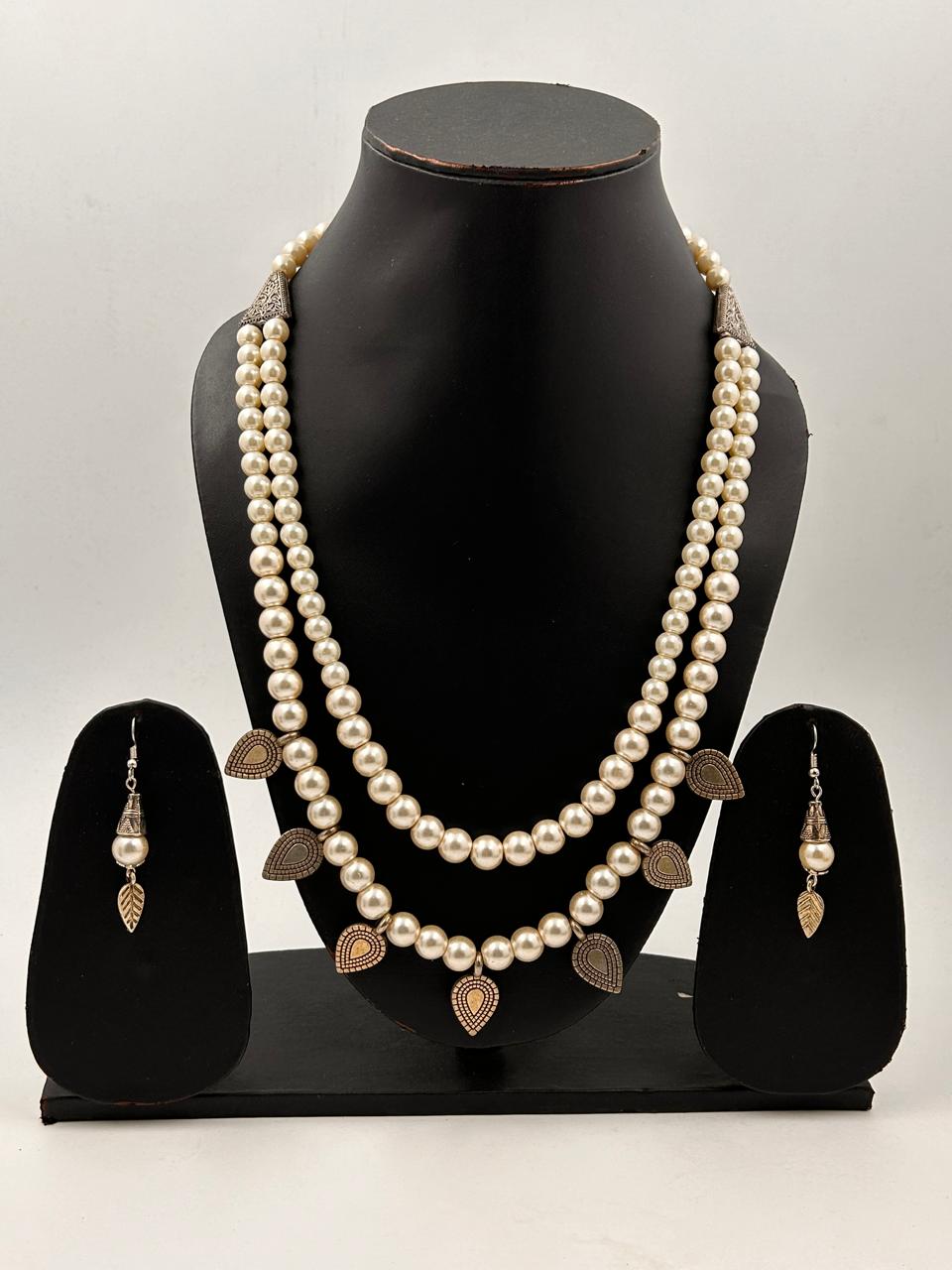 Shaili Pearl Layered Necklace Set
