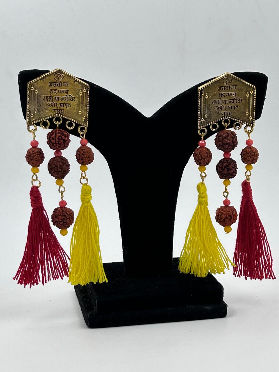 Vedika Rudraksha Oxidised Earrings
