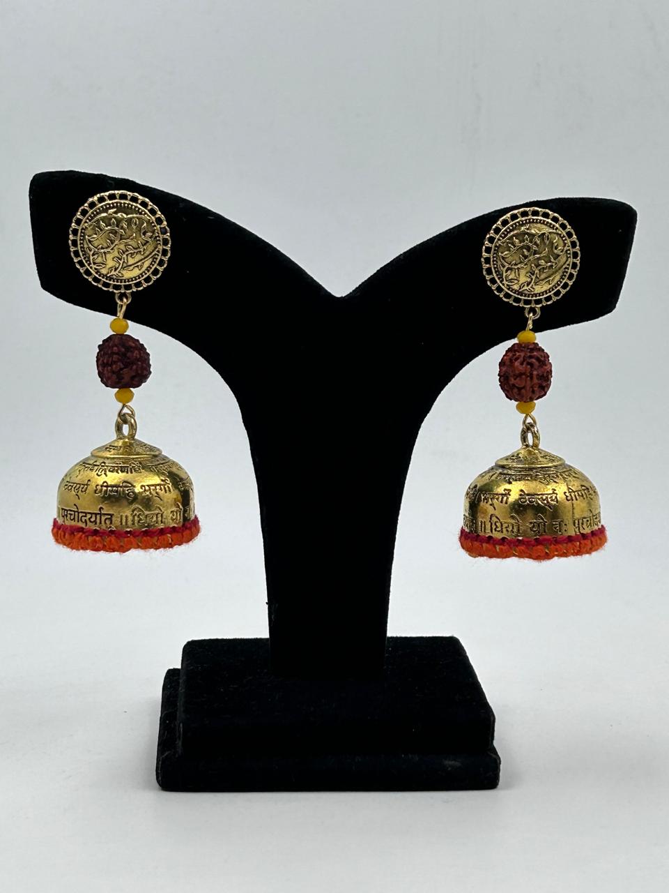 Tanirika Rudraksha Jhumka Earrings