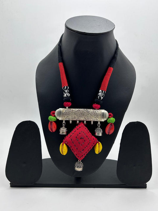 Bhavya Multicolor Oxidised Tribal Necklace