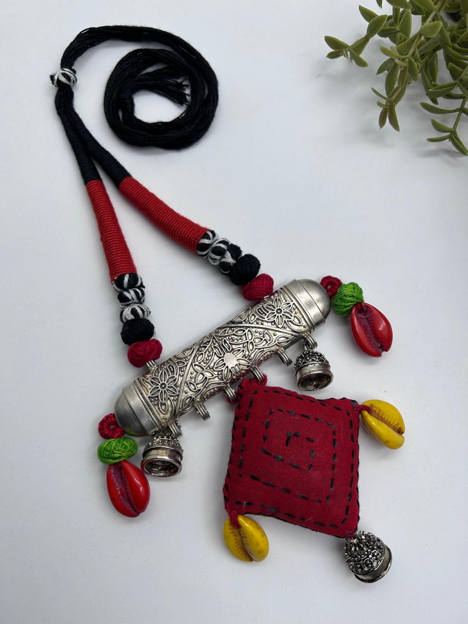 Bhavya Multicolor Oxidised Tribal Necklace