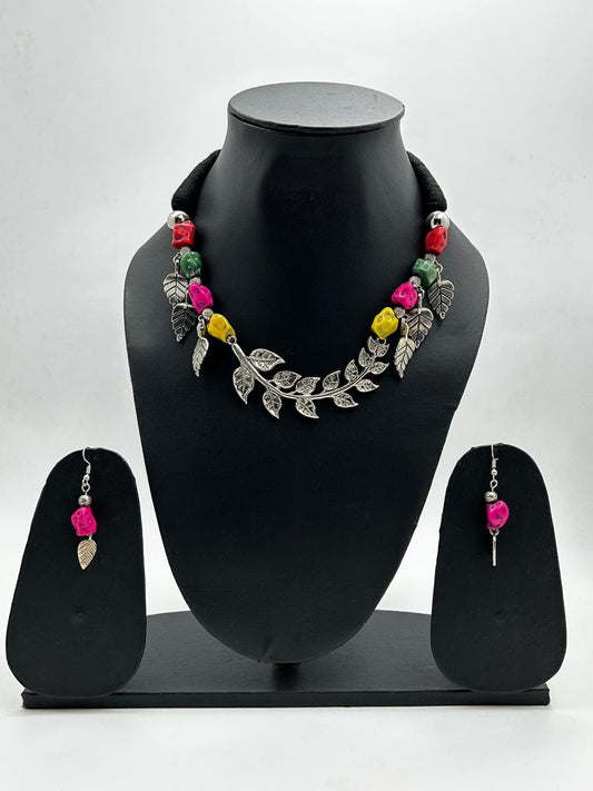 Kavya Multicolor Tribal Necklace Set