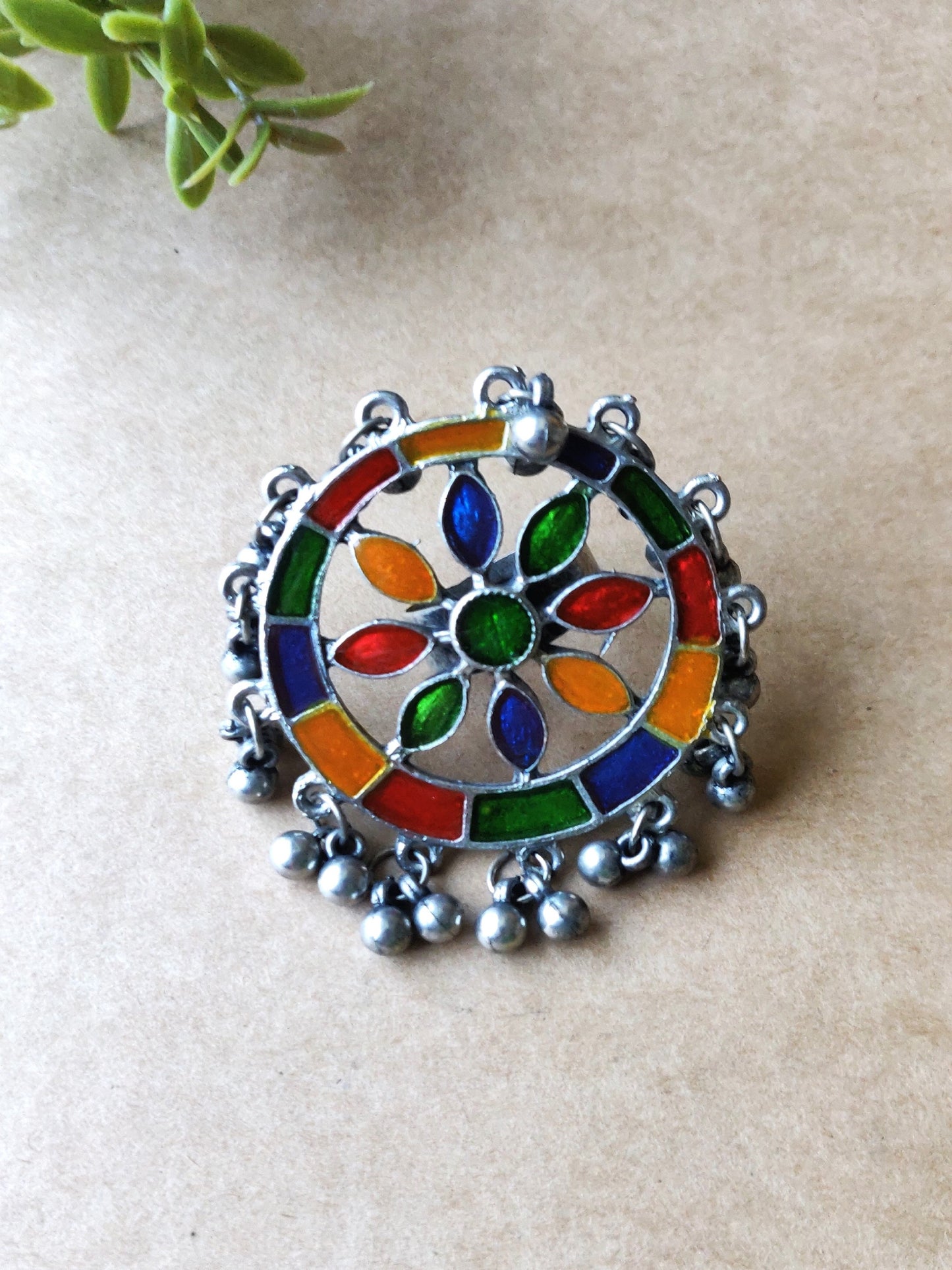Saina Multicolor Meenakari Afghani Ring