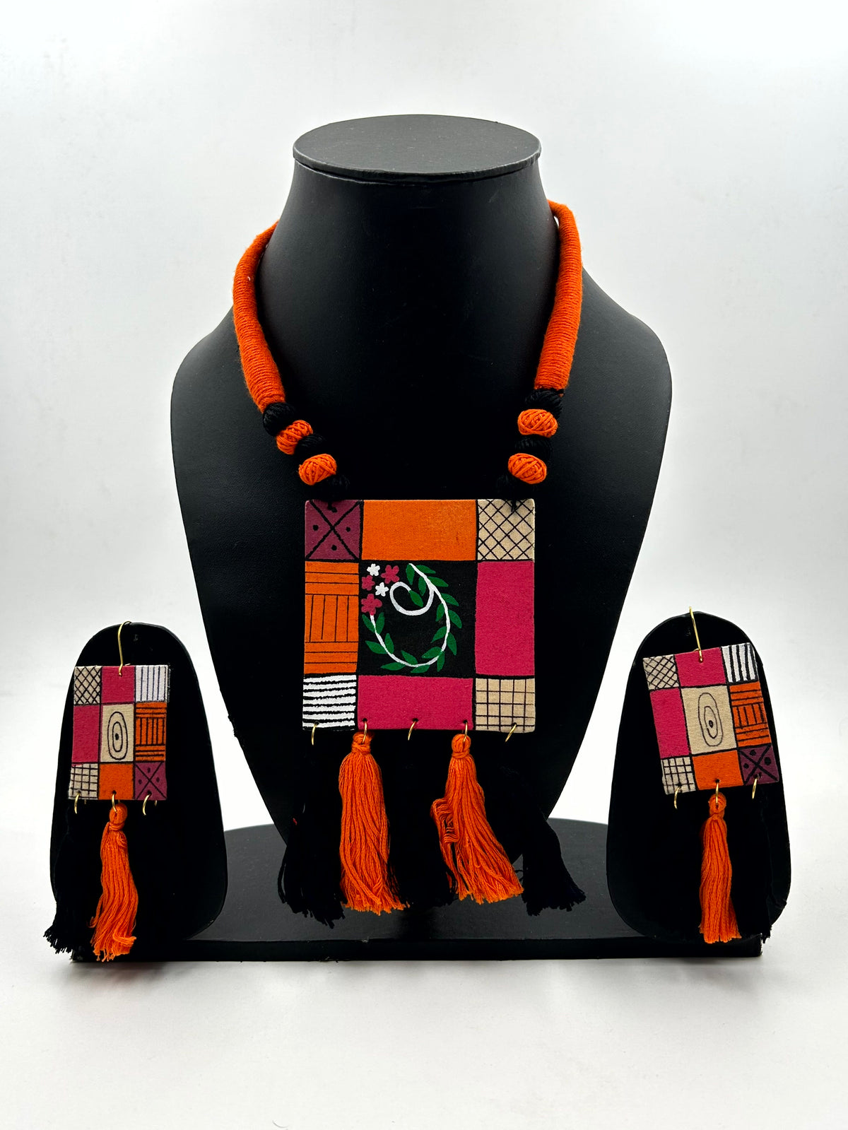 Tulika Multicolor Fabric Necklace Set