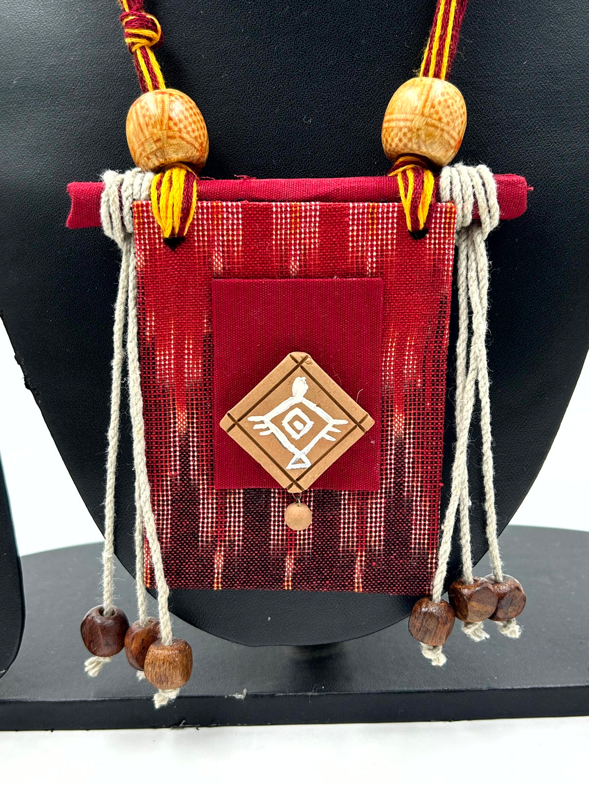 Kanika Red Fabric Necklace Set
