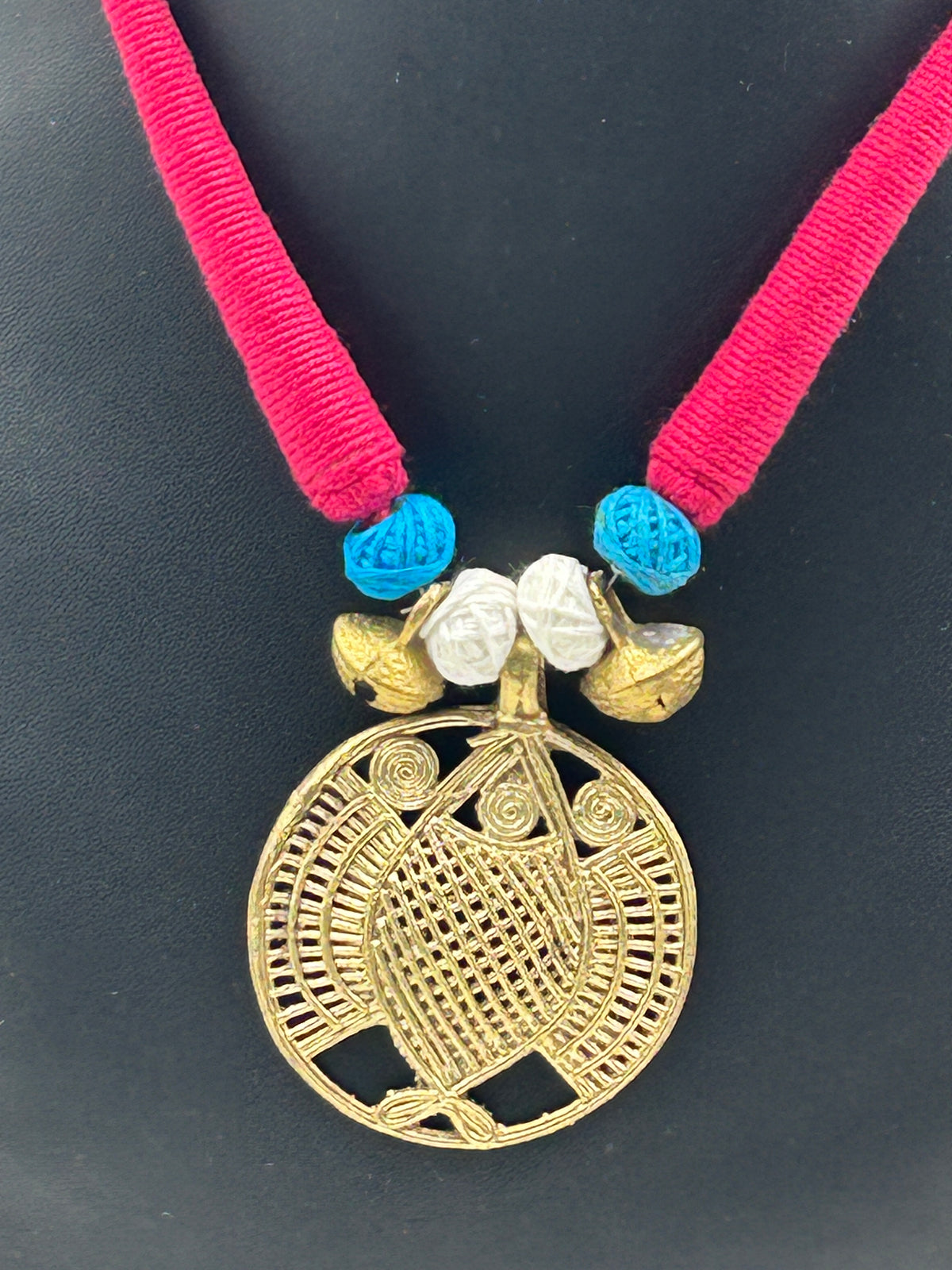 Tarini Pink Dokra Necklace Set