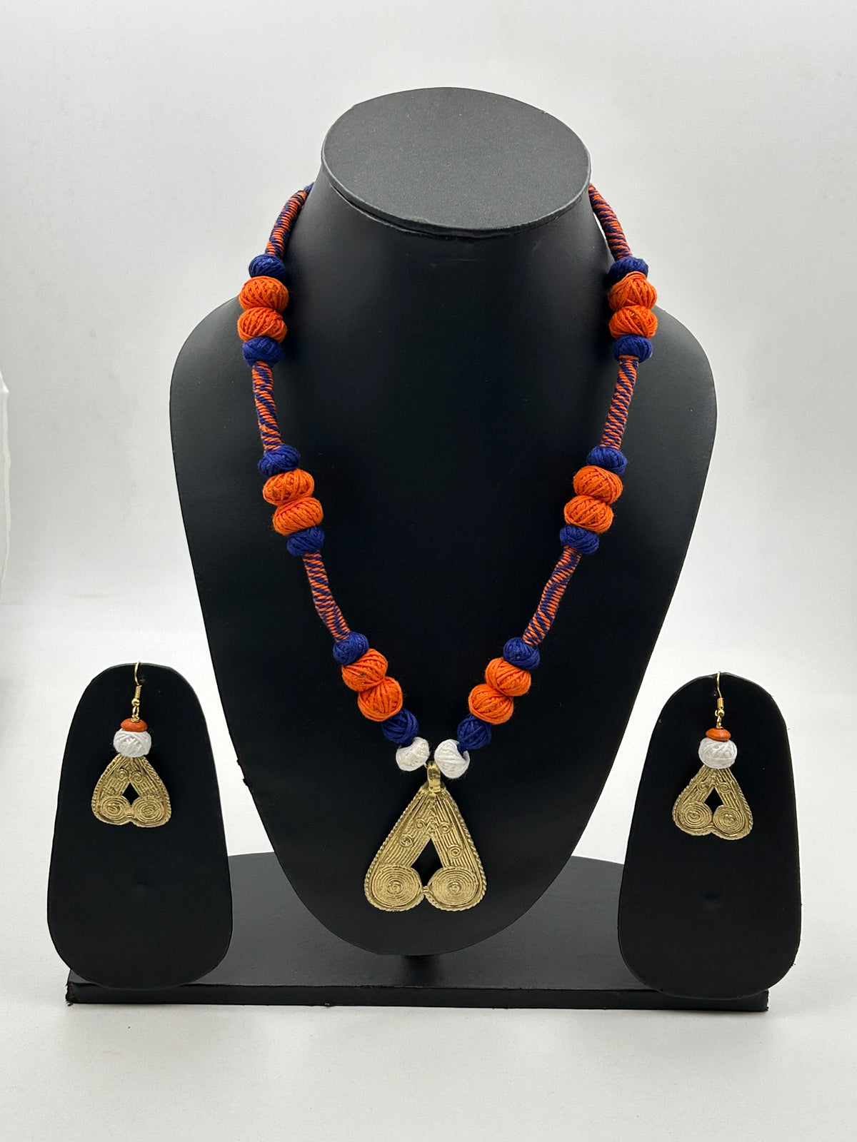 Piya Multi Dokra Pendant Necklace Set