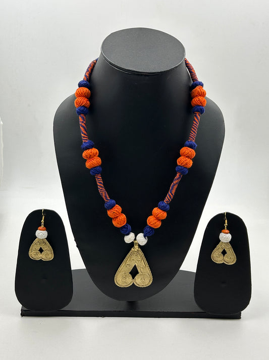 Piya Multi Dokra Pendant Necklace Set