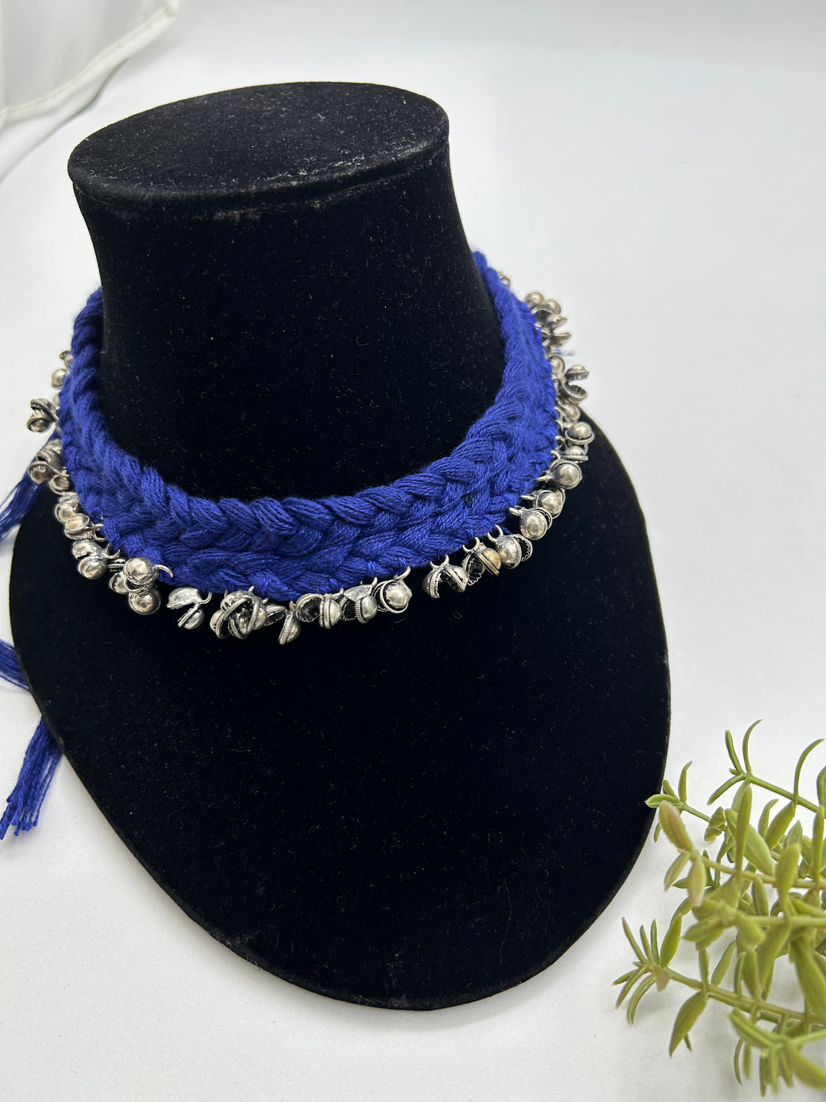 Beni Blue Ghungroo Choker Necklace