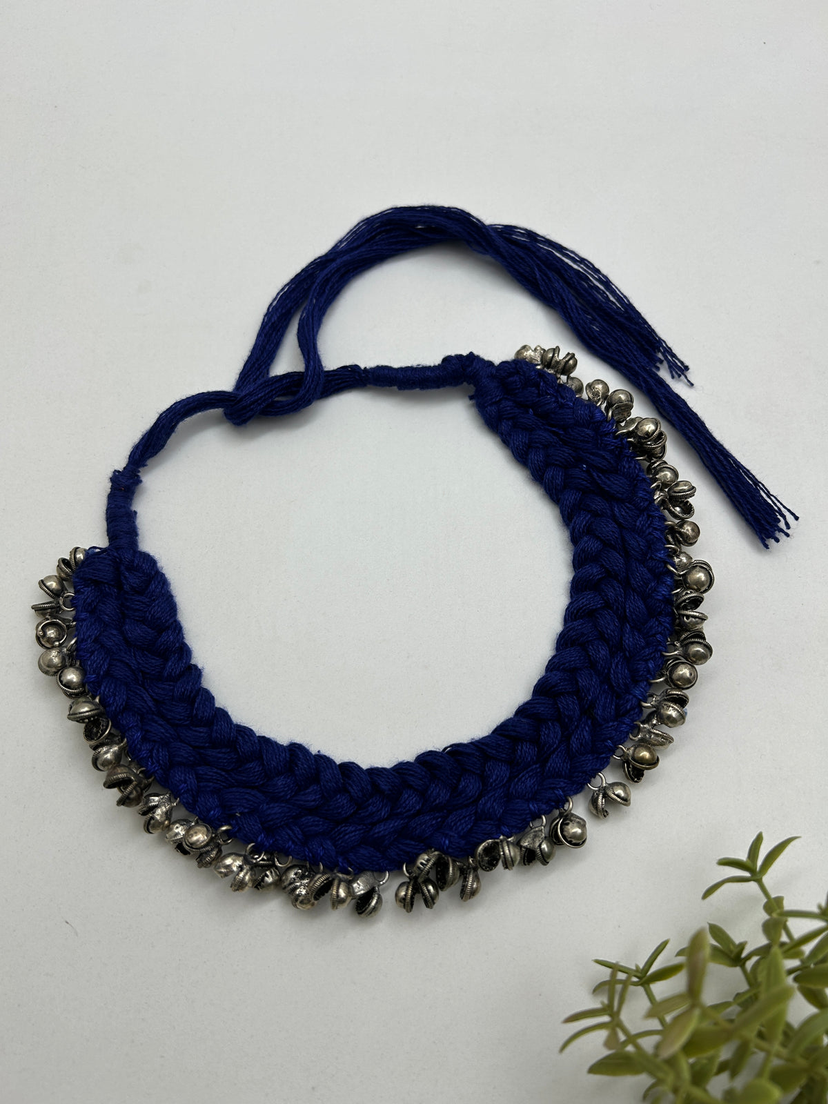 Beni Blue Ghungroo Choker Necklace