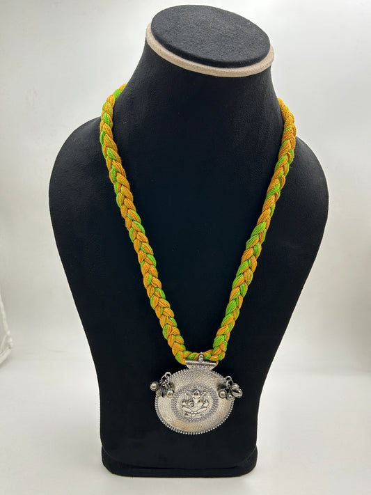 Nitya Mustard Oxidised Necklace