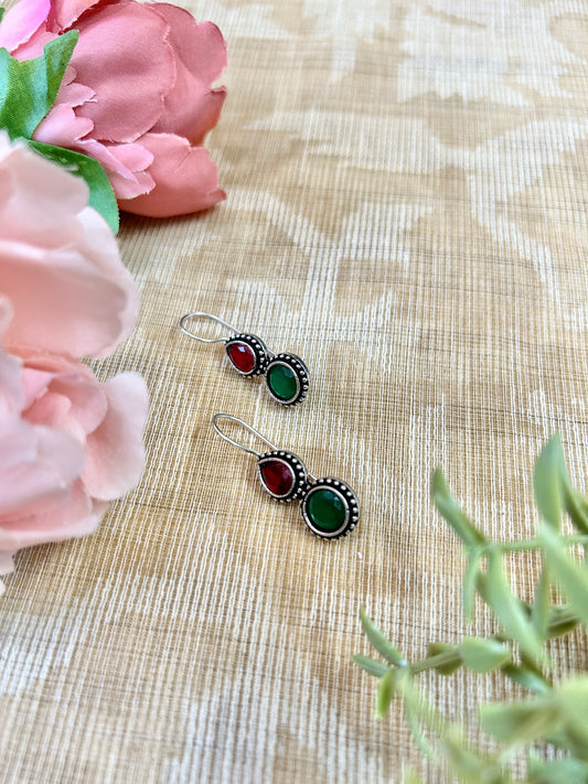 Sia Red and Green Bugatti Earrings