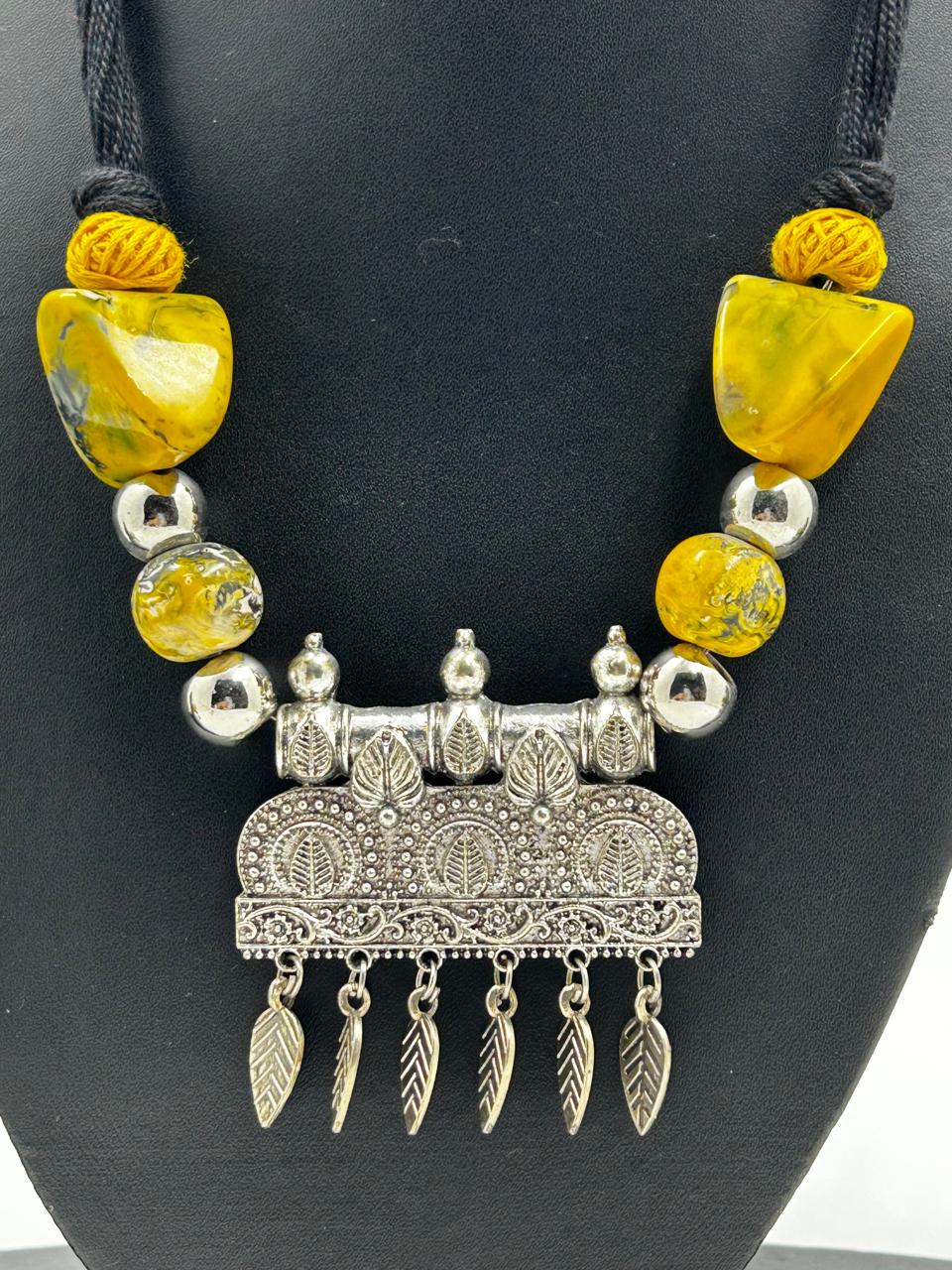 Kanak Yellow Tribal Necklace Set