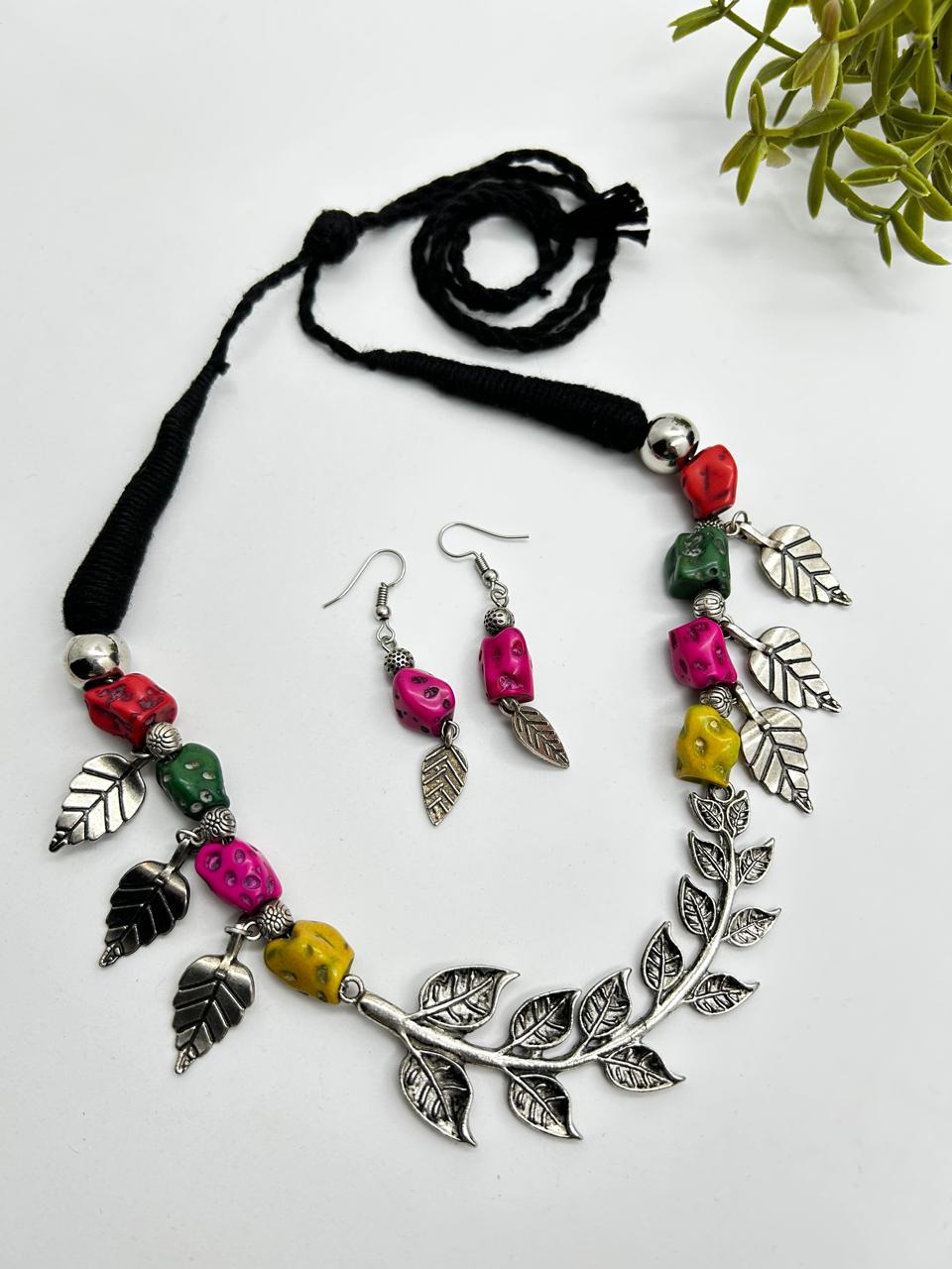 Kavya Multicolor Tribal Necklace Set
