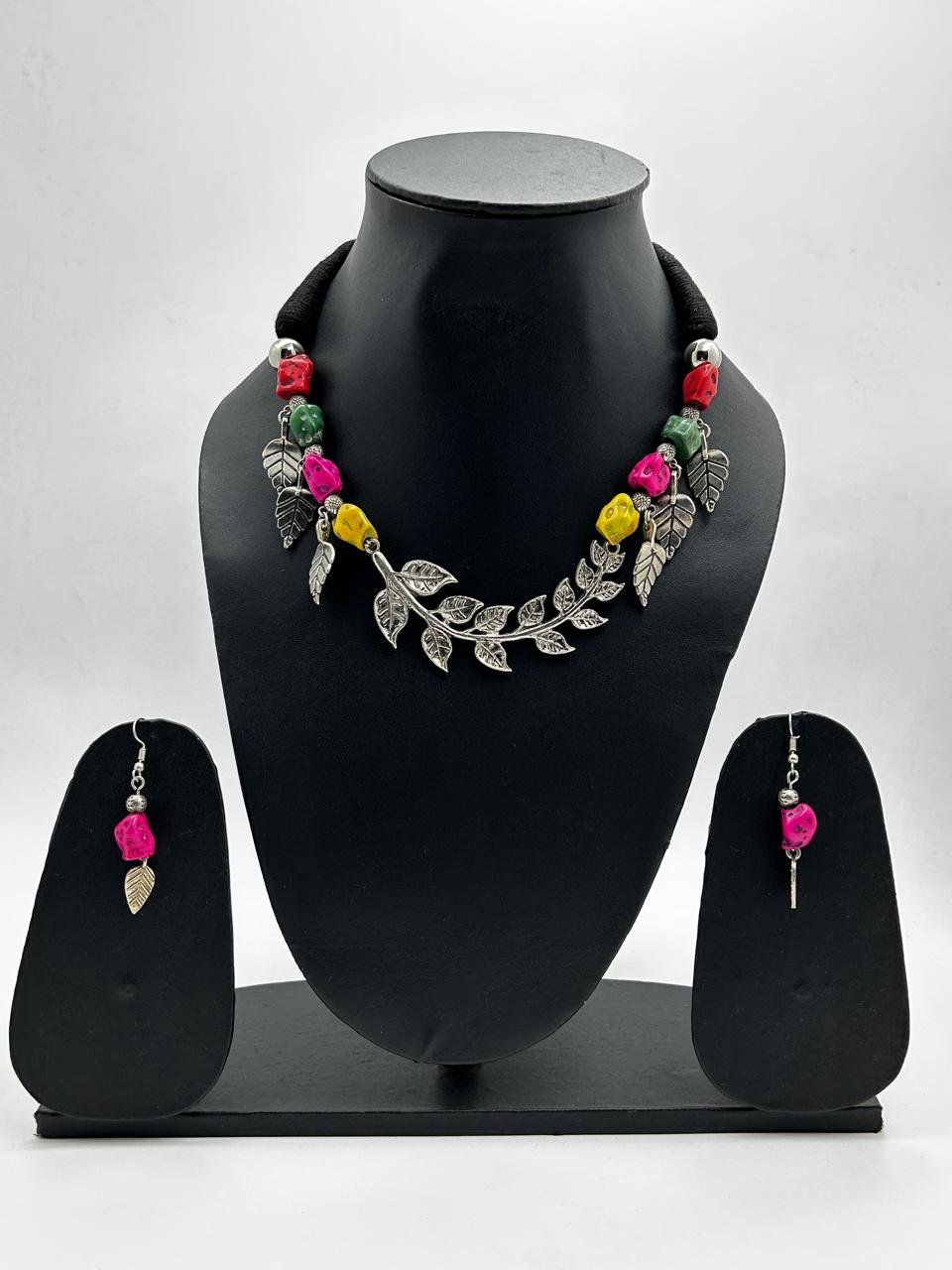 Kavya Multicolor Tribal Necklace Set